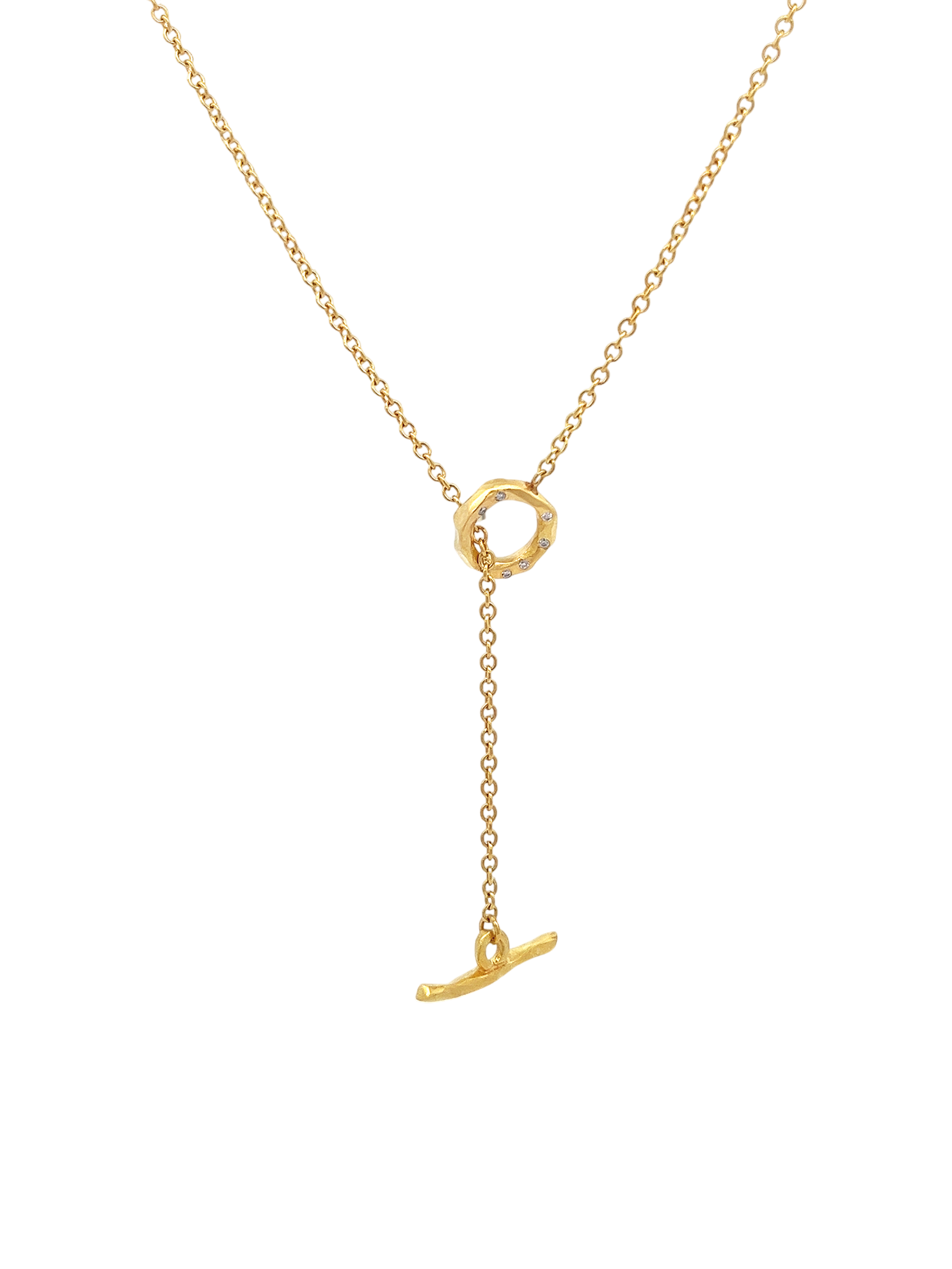 Open necklace w. diamonds